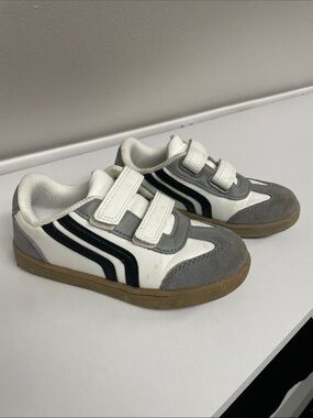 Cat & Jack White, Gray & Black Velcro Kids Sneakers